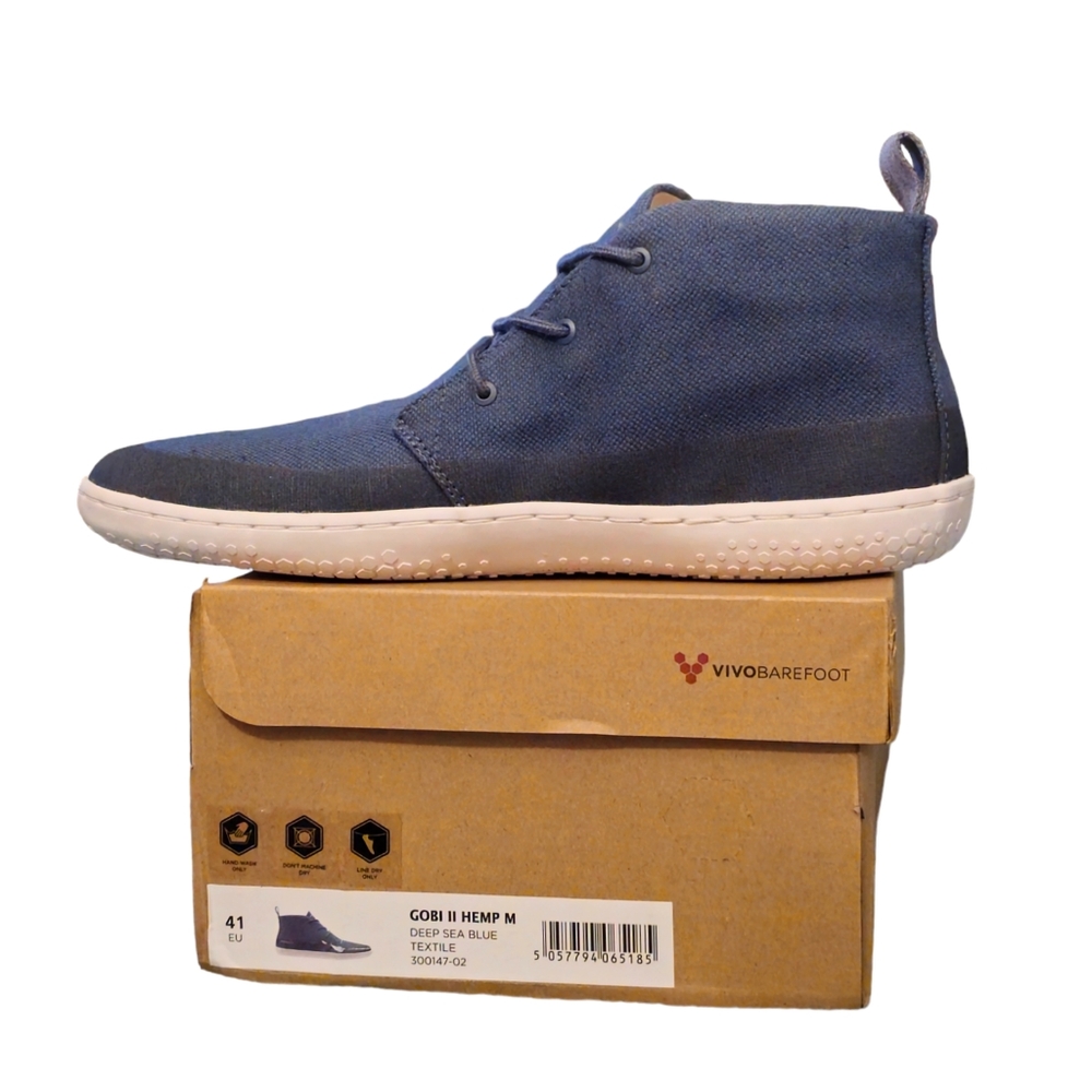 vivobarefoot gobi ii hemp boots eu 41  mens us 8